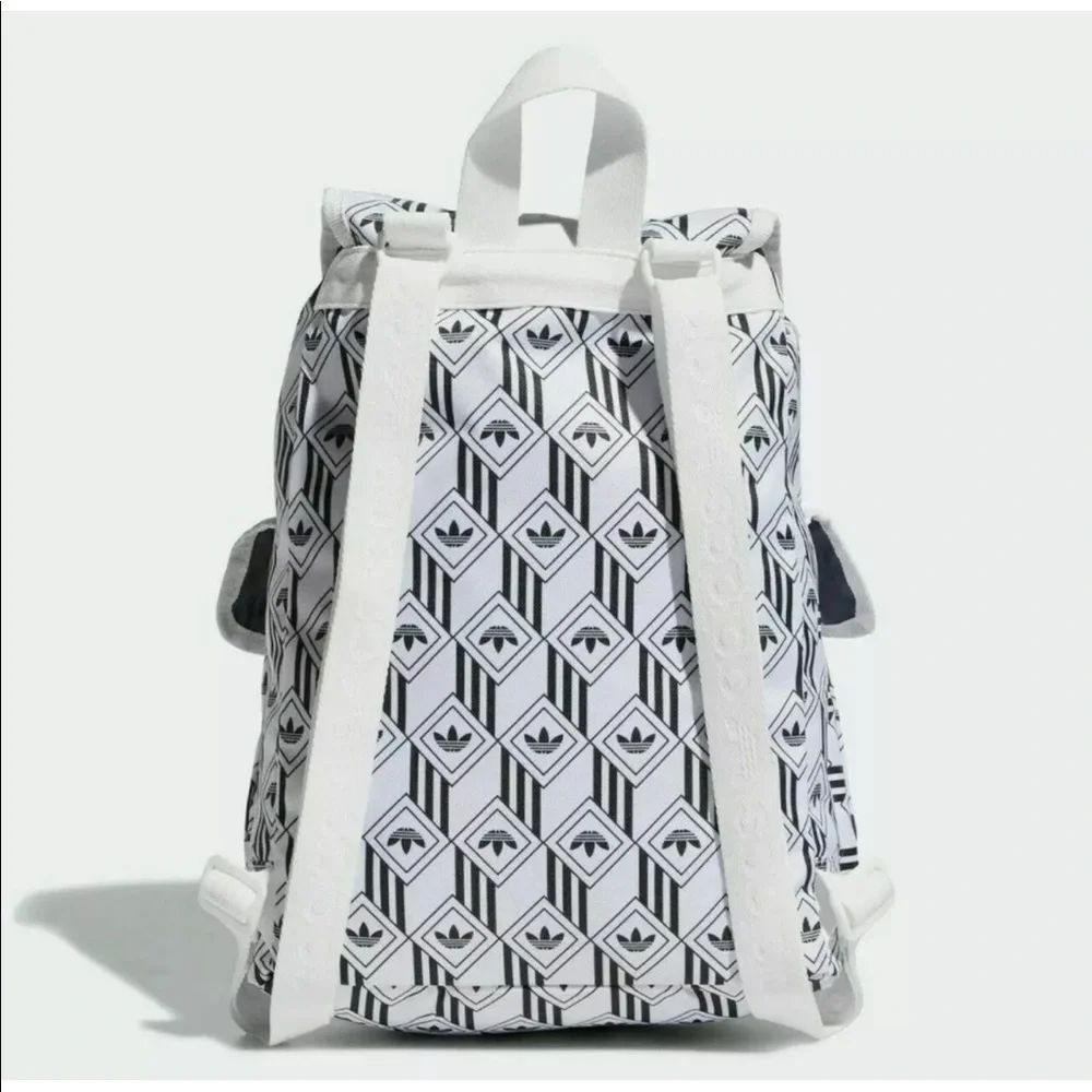 Adidas Women's Originals Utility Mini Backpack Girls Monogram Bags White LP6173 - Picture 3 of 15